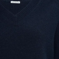 True Religion - Lamgarm- Gerader Schnitt- Rippbünchen an den Ä dunkel-blau