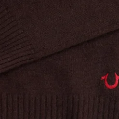 True Religion - Lamgarm- Gerader Schnitt- Rippbünchen an den Ä braun