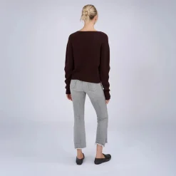 True Religion - Lamgarm- Gerader Schnitt- Rippbünchen an den Ä braun