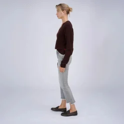 True Religion - Lamgarm- Gerader Schnitt- Rippbünchen an den Ä braun