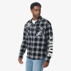 True Religion - Langarm- Flannellhemd- Knopfleiste- Karomuste bunt Hemd