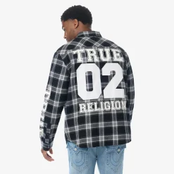 True Religion - Langarm- Flannellhemd- Knopfleiste- Karomuste bunt Hemd