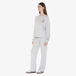 True Religion - Lange Ärmel- Gerader Schnitt- Rippbündchen angrau