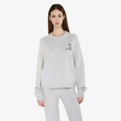 True Religion - Lange Ärmel- Gerader Schnitt- Rippbündchen angrau