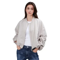 True Religion - Lange Ärmel- Kastenförmiger Schnitt- Verstellb beige Daunenjacke