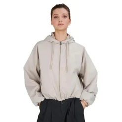 True Religion - Lange Ärmel- Oversize-Schnitt- Balloon-Ärmel- beige Übergangsjacke