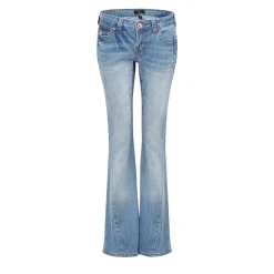True Religion - Low Rise Jeans- Modell: JOEY- Drehbein- Gedre blau Jeans