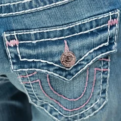 True Religion - Mid Rise- Bootcut-Jeans- Schmale Passform an H blau Bootcut-Jeans