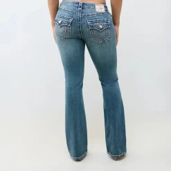 True Religion - Mid Rise- Bootcut-Jeans- Schmale Passform an H blau Bootcut-Jeans