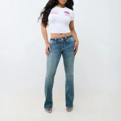 True Religion - Mid Rise- Bootcut-Jeans- Schmale Passform an H blau Bootcut-Jeans