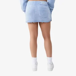 True Religion Mini-Rock VINTAGE WASH hellblau Minirock
