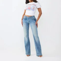 True Religion - Modell: Becca Bootcut- Mittelhoher Taille- Kla blau Jeans