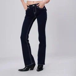 True Religion - Modell: Becca- Mid Rise- Dunkel gewaschene Jea blau Jeans