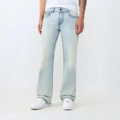 True Religion - Modell: Billy- Bootcut- Bequeme Passform- Mar hell-blau Jeans