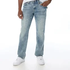 True Religion - Modell: Ricky- Melierte Optik- Entspannte Pass blau Jeans