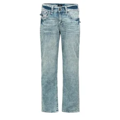 True Religion - Modell: Ricky- Melierte Optik- Entspannte Pass blau Jeans