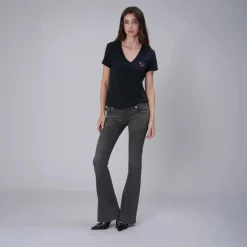 True Religion - Niedriger Bund- Reißverschluss- Verdrehte Inne anthrazit Jeans