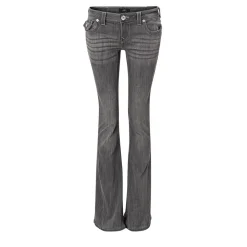 True Religion - Niedriger Bund- Reißverschluss- Verdrehte Inne anthrazit Jeans