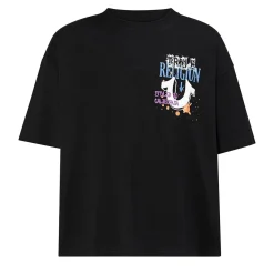 True Religion - Oversize Schnitt- Lockere Passform- Überschnit schwarz T-Shirt