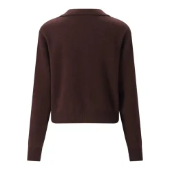 True Religion Strickjacke aus Wolle & Kaschmir braun Poloshirt