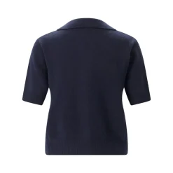 True Religion Strickjacke aus Wolle & Kaschmir blau Poloshirt