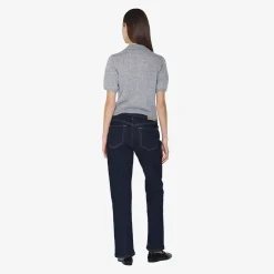 True Religion Strick-Poloshirt AMARA grau Poloshirt
