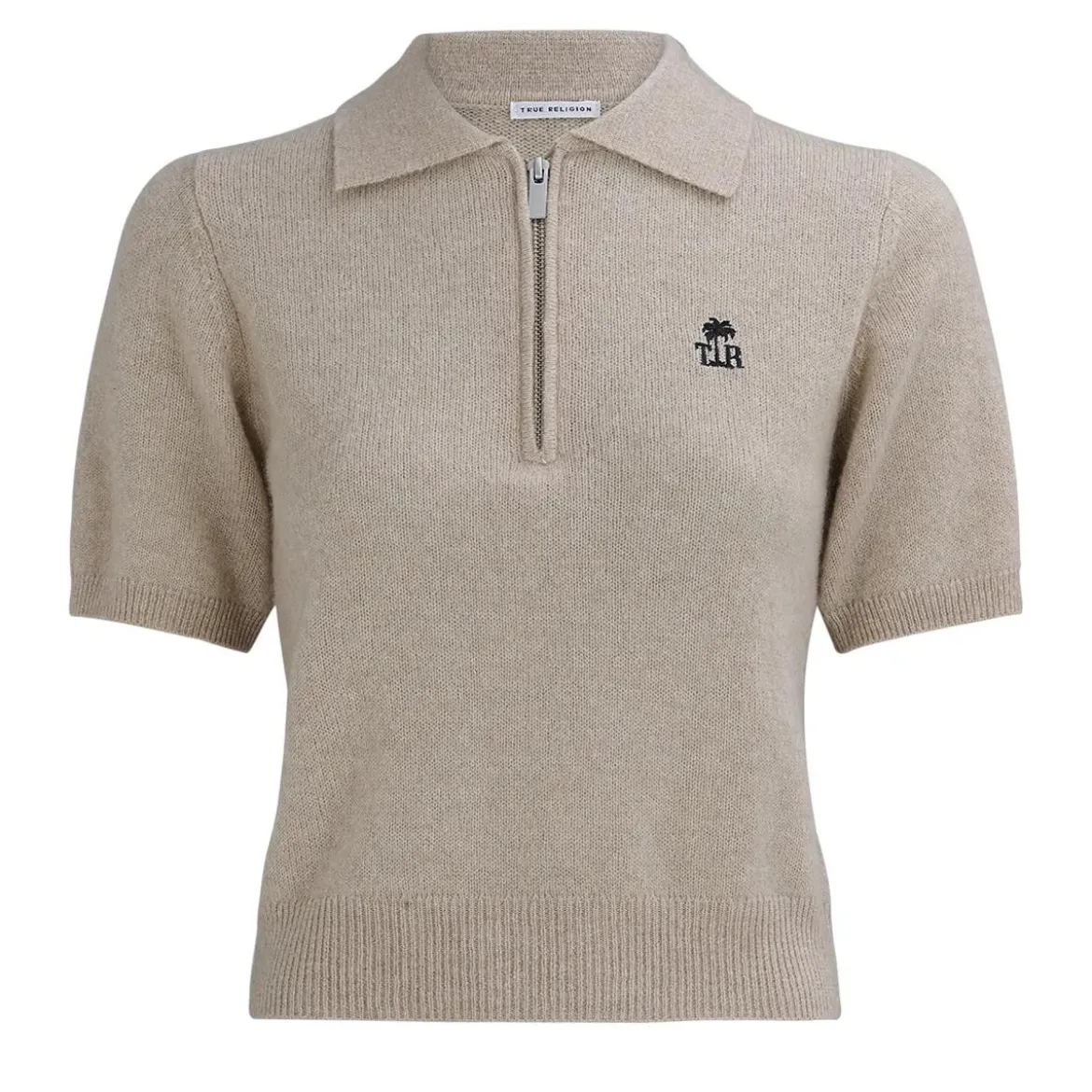 True Religion Strick-Poloshirt AMARA beige Poloshirt