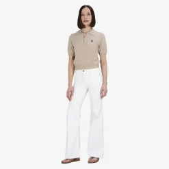 True Religion Strick-Poloshirt AMARA beige Poloshirt