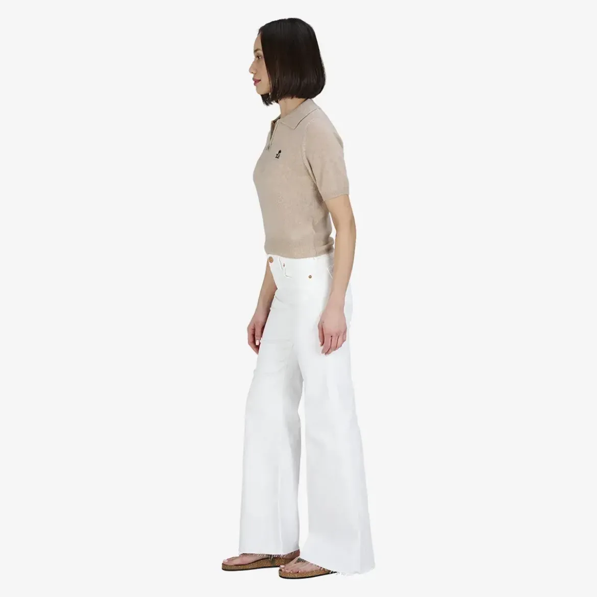 True Religion Strick-Poloshirt AMARA beige Poloshirt