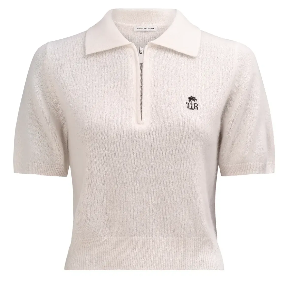 True Religion Strick-Poloshirt AMARA creme Poloshirt