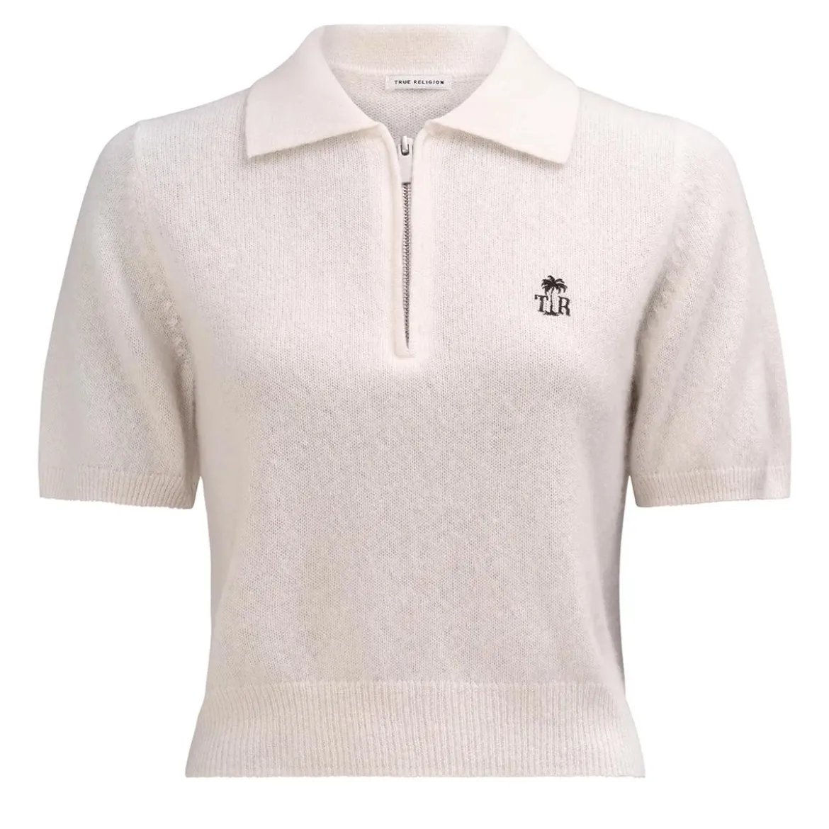 True Religion Strick-Poloshirt AMARA creme Poloshirt