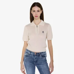 True Religion Strick-Poloshirt AMARA creme Poloshirt