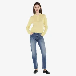 True Religion Strick-Poloshirt AMARA gelb Pullover