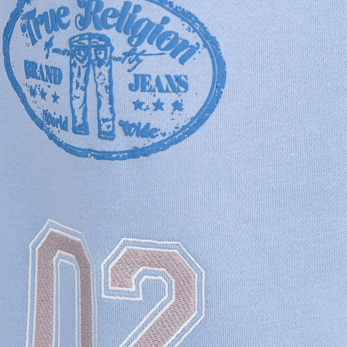 True Religion Sweathose EMBROIDERY hell-blau Jogginghose