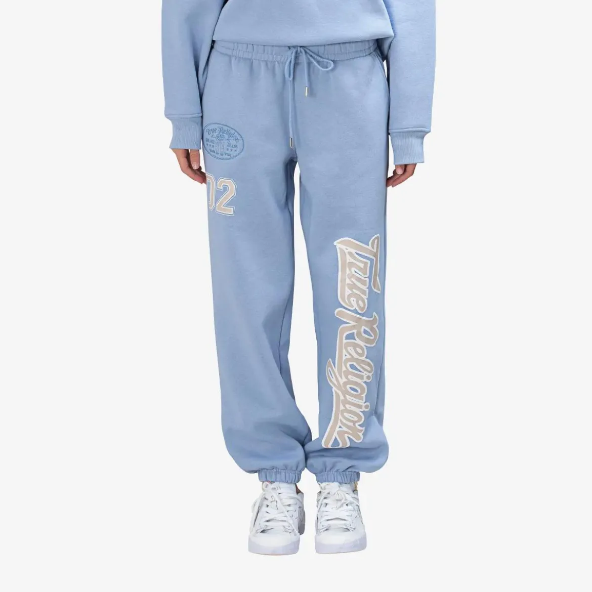 True Religion Sweathose EMBROIDERY hell-blau Jogginghose