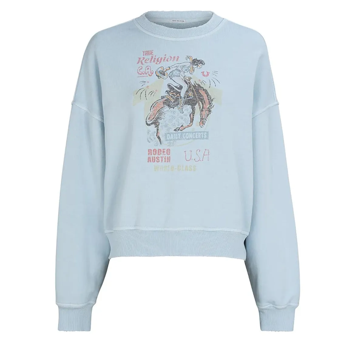 True Religion Sweatshirt RODEO hell-blau Pullover