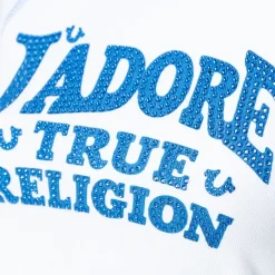 True Religion - Tank Top- Abgerundeter Saum- Gerippte Textur- weiss Top