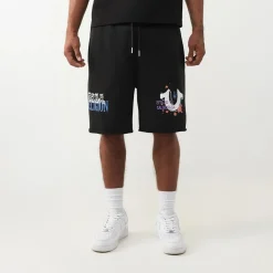 True Religion - Terry Short- Lockerer Schnitt- Lässiges Trageg schwarz Shorts