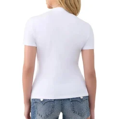 True Religion - T-Shirt- Crewneck- Aufgedrucktem Logo auf Fron weiss T-Shirt