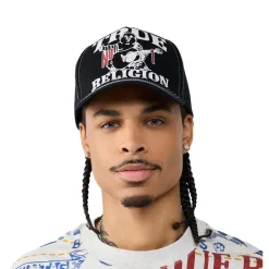 True Religion - Verstellbare Riemen am Hinterkopf- Verstärktesschwarz Hut