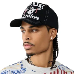 True Religion - Verstellbare Riemen am Hinterkopf- Verstärktesschwarz Hut