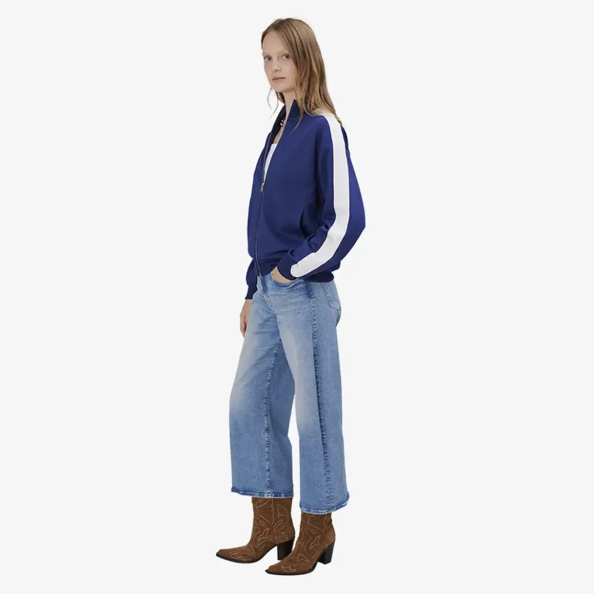 True Religion Wide Leg Jeans VOLUME CROP blau Jeans