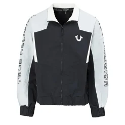 True Religion - Windbreakter Flair- Geometrisches Colorblocking schwarz Daunenjacke