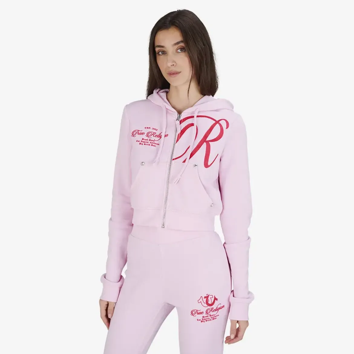 True Religion Zip-Hoodie rosa Blouson