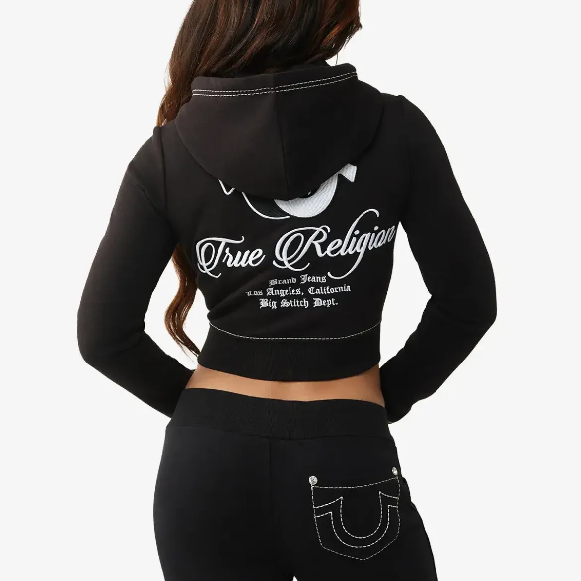 True Religion Zip-Hoodie schwarz Blouson