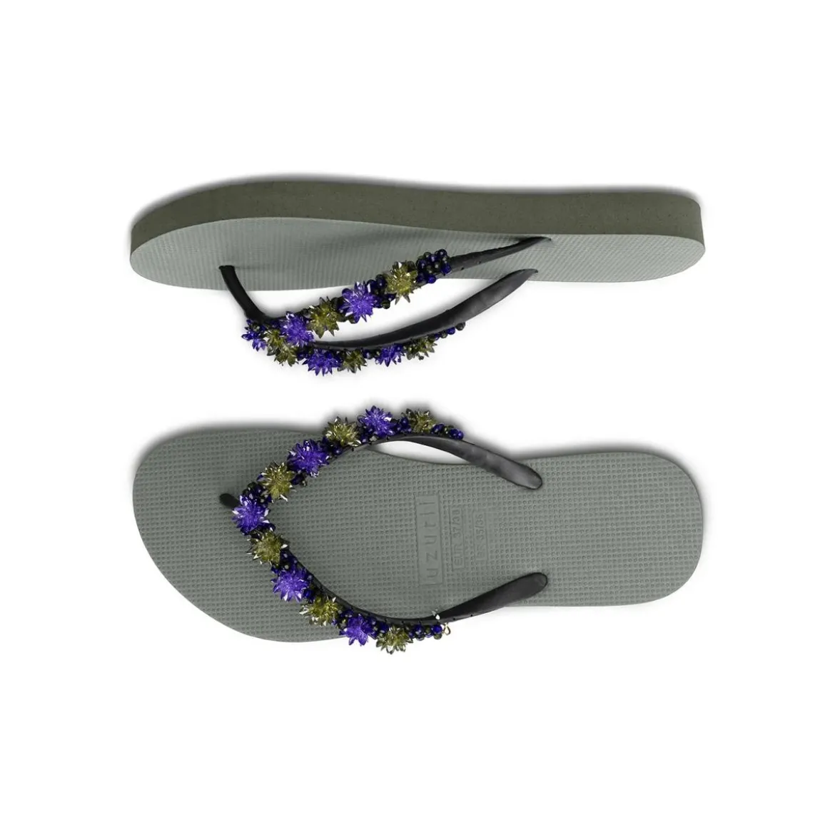 UZURII Die Purple Rio ist das absolute Prunkstück der Uzu grün Flip Flops