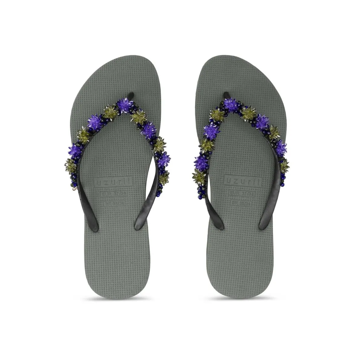 UZURII Die Purple Rio ist das absolute Prunkstück der Uzu grün Flip Flops