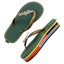 UZURII flip flop Crocodile Colorful Army dunkel-grün Flip Flops