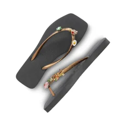 UZURII flip flop Flore Square Grande schwarz Flip Flops