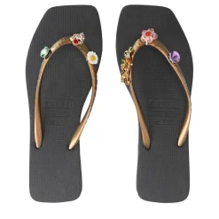 UZURII flip flop Flore Square Grande schwarz Flip Flops